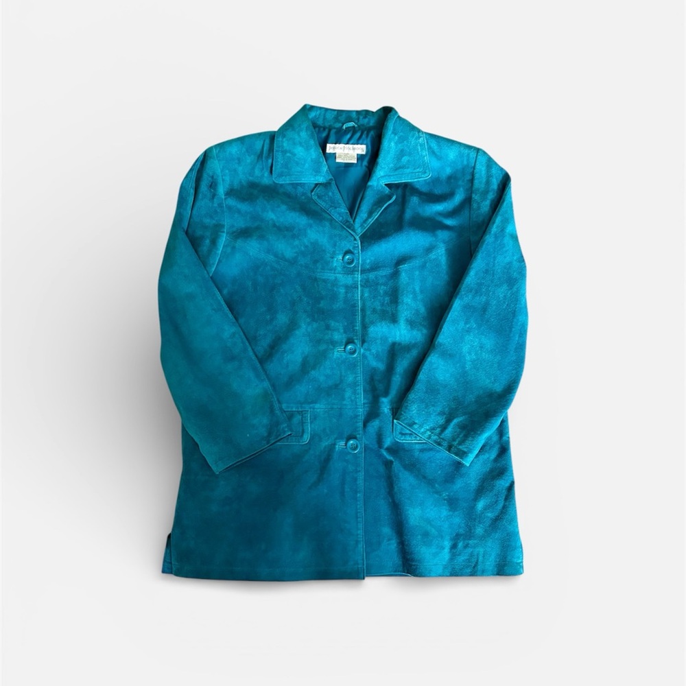 Vintage Jessica Holbrook Blue Suede Jacket | Boho Western | Women’s M